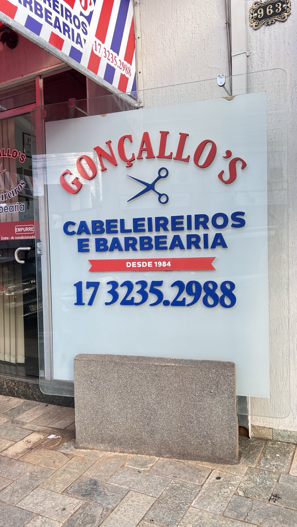 Interior da Barbearia Gonçallo's